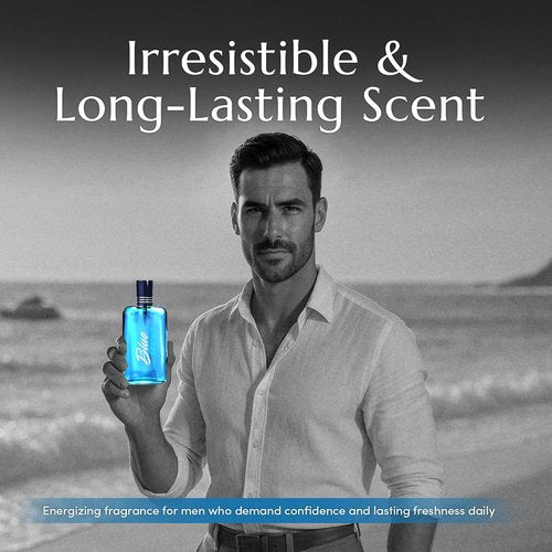 PB ParfumsBelcam Blue Depths Eau de Toilette - Fresh Aquatic Cologne for Men | 3.4 Fl Oz, Crisp Citrus & Warm Musk