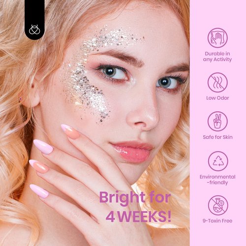 Beetles Pink Gel Polish - Fairy Tale 15ML/0.51Fl Oz, Pastel Light Pink Gel Nail Polish, Soak Off UV LED Lamp Nail Art, Long-Lasting Manicure Salon DIY Home Easter Spring Nails - Gifts for Her