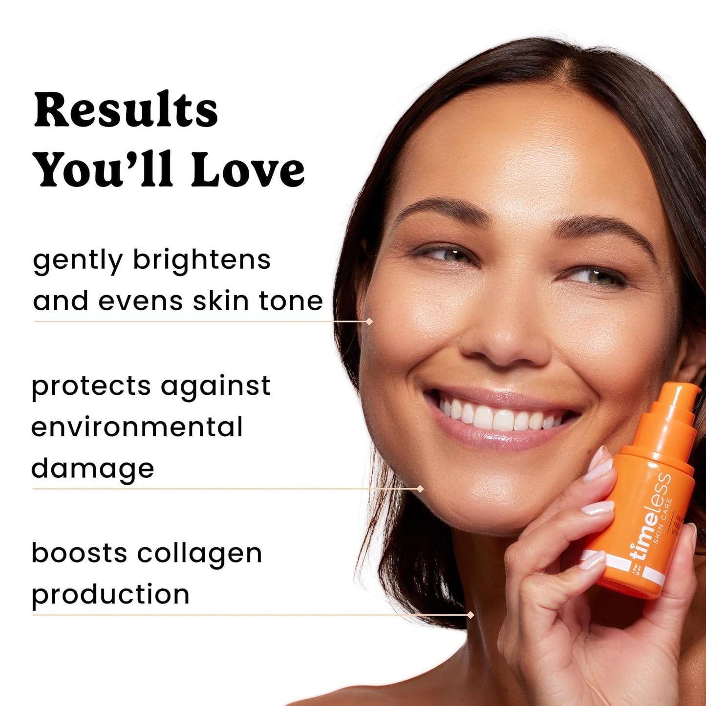 Timeless Skin Care Vitamin C Serum - Brightening & Hydrating Formula - Fragrance-Free - 1.7 Fl Oz