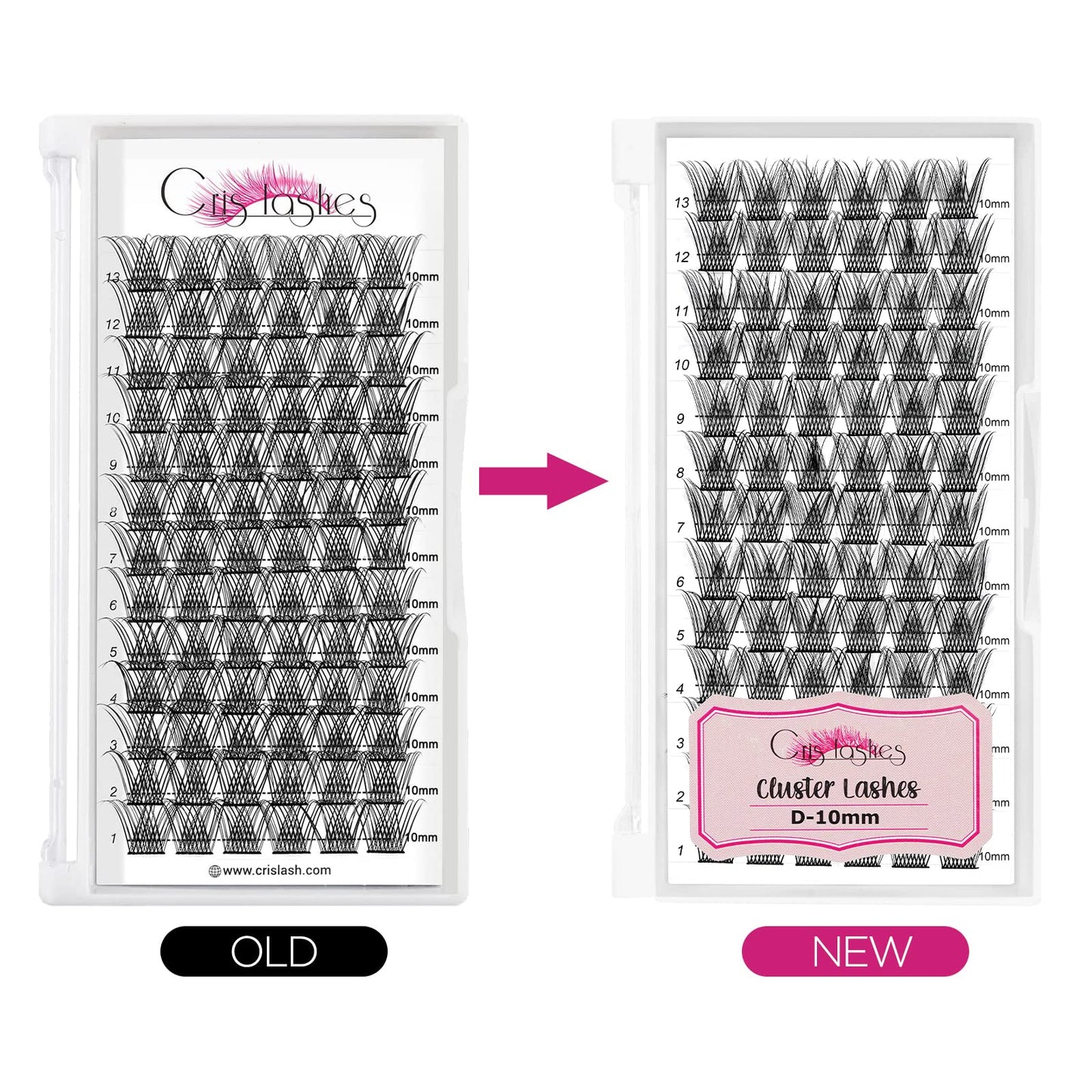 Lash Clusters DIY Eyelash Extensions 78pcs Crislashes Cluster Lashes D Curl 10mm Lash Clusters Wispy Eyelash Clusters Natural Lash Clusters DIY Cluster Eyelash Extensions for Home Use(B-D Curl-10mm)