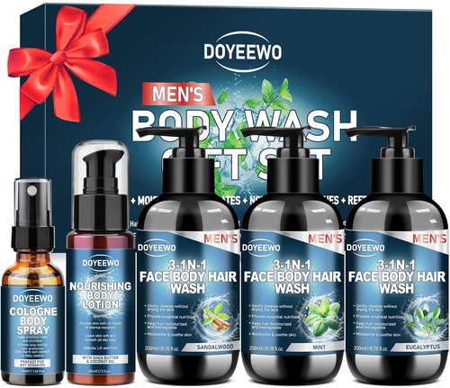 Regine Switzerland Men's Body Wash Gift Set - Hydrating & Nourishing Self-Care Essentials | Perfect for Christmas, Birthdays & Valentine's Day