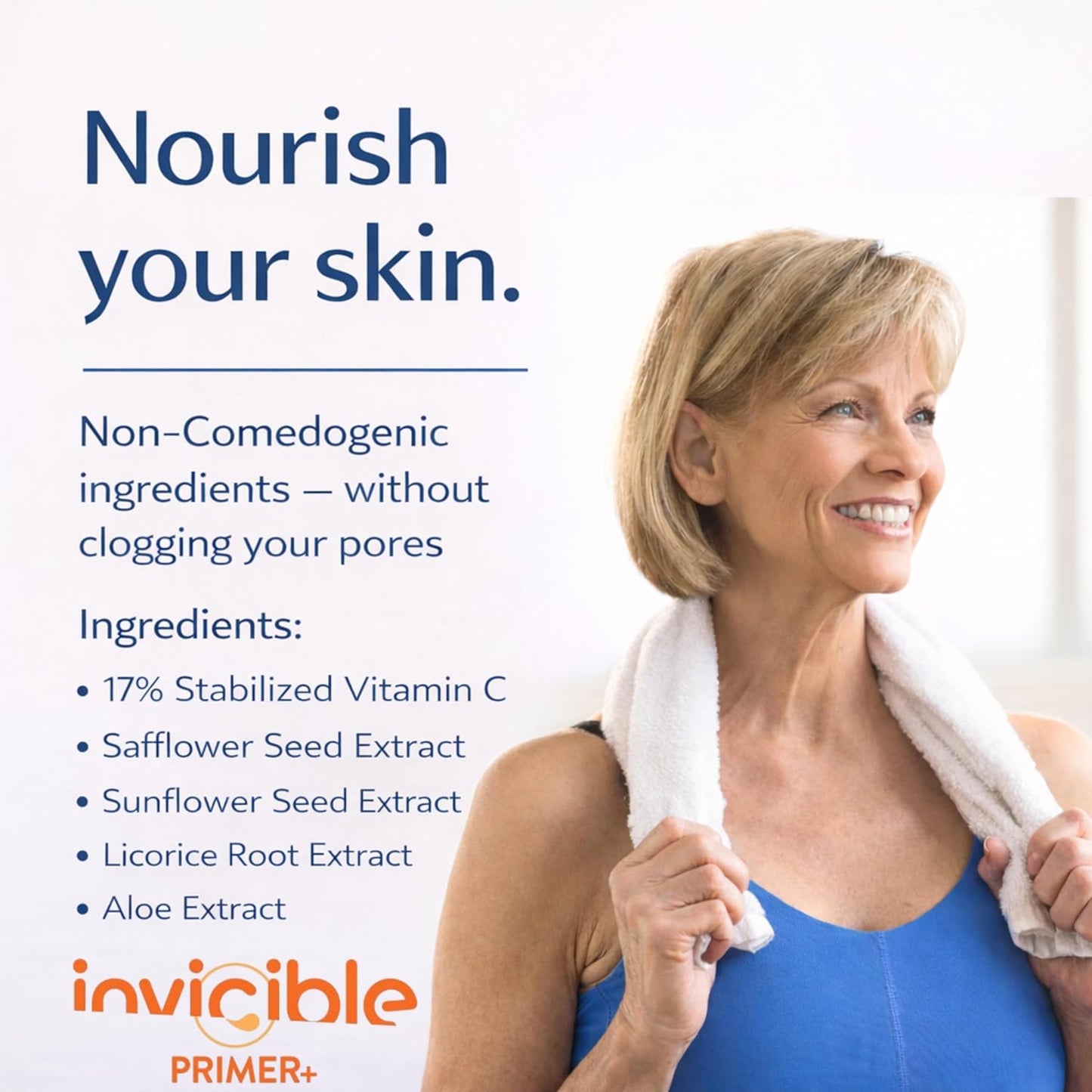 Skiennix Face Primer - Brightening & Illuminating with 17% Vitamin C | Smooths Skin Tone, 1fl oz