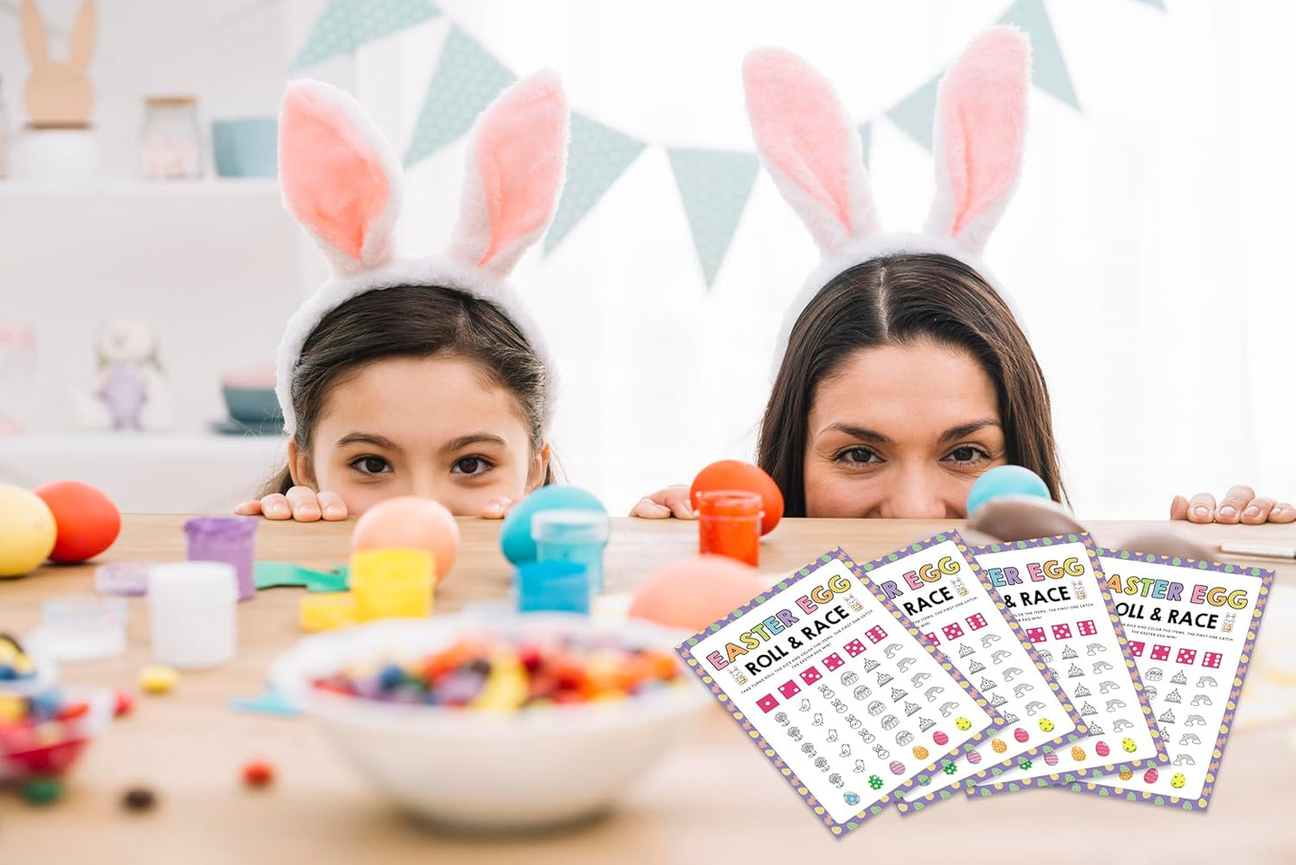 25 Easter Egg Roll Dice Game Cards | Fun Family Activity for Easter Parties & Gatherings