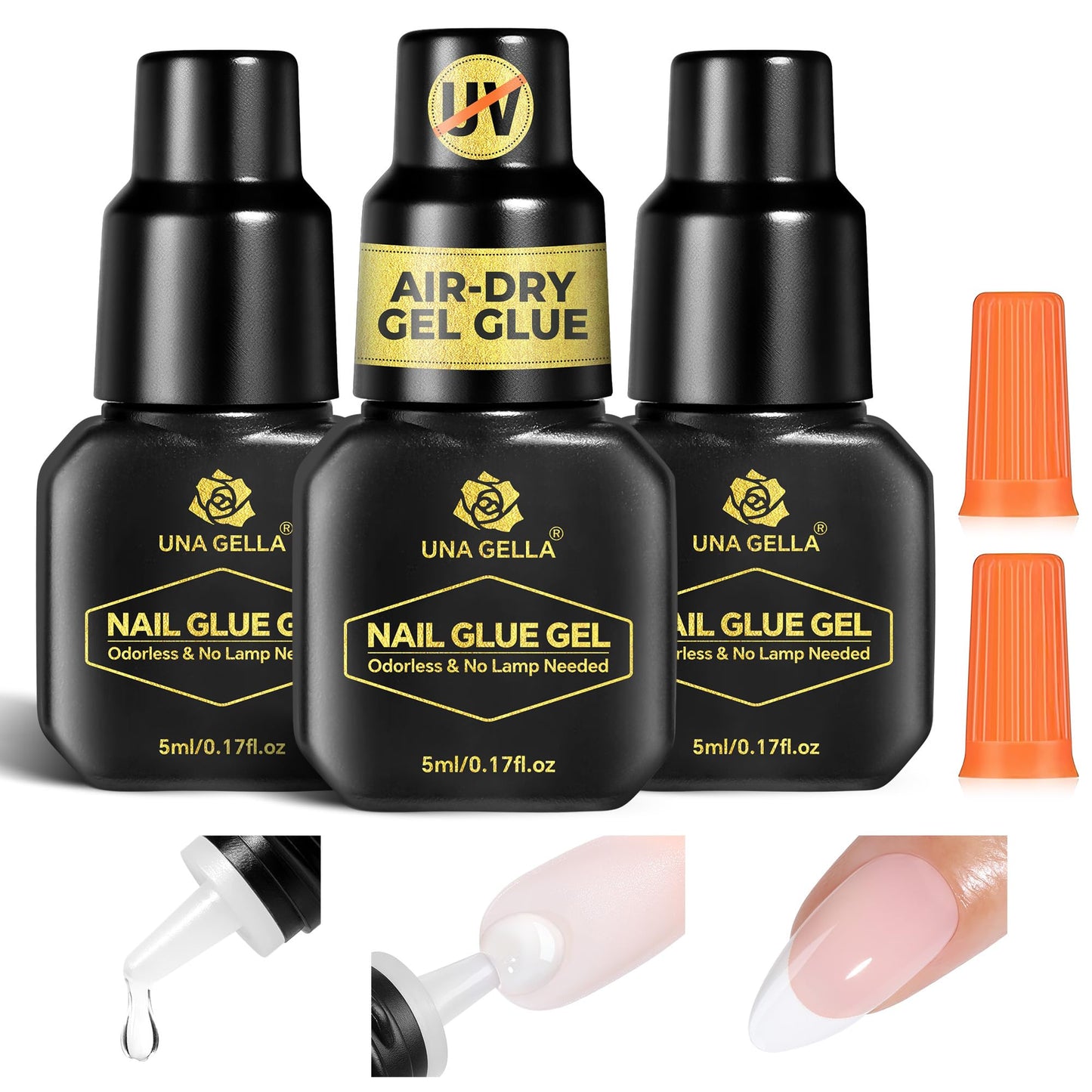 UNA GELLA GEL NAIL TIPS FOR ACRYLIC NAIL TIPS SOFT GEL TIPS