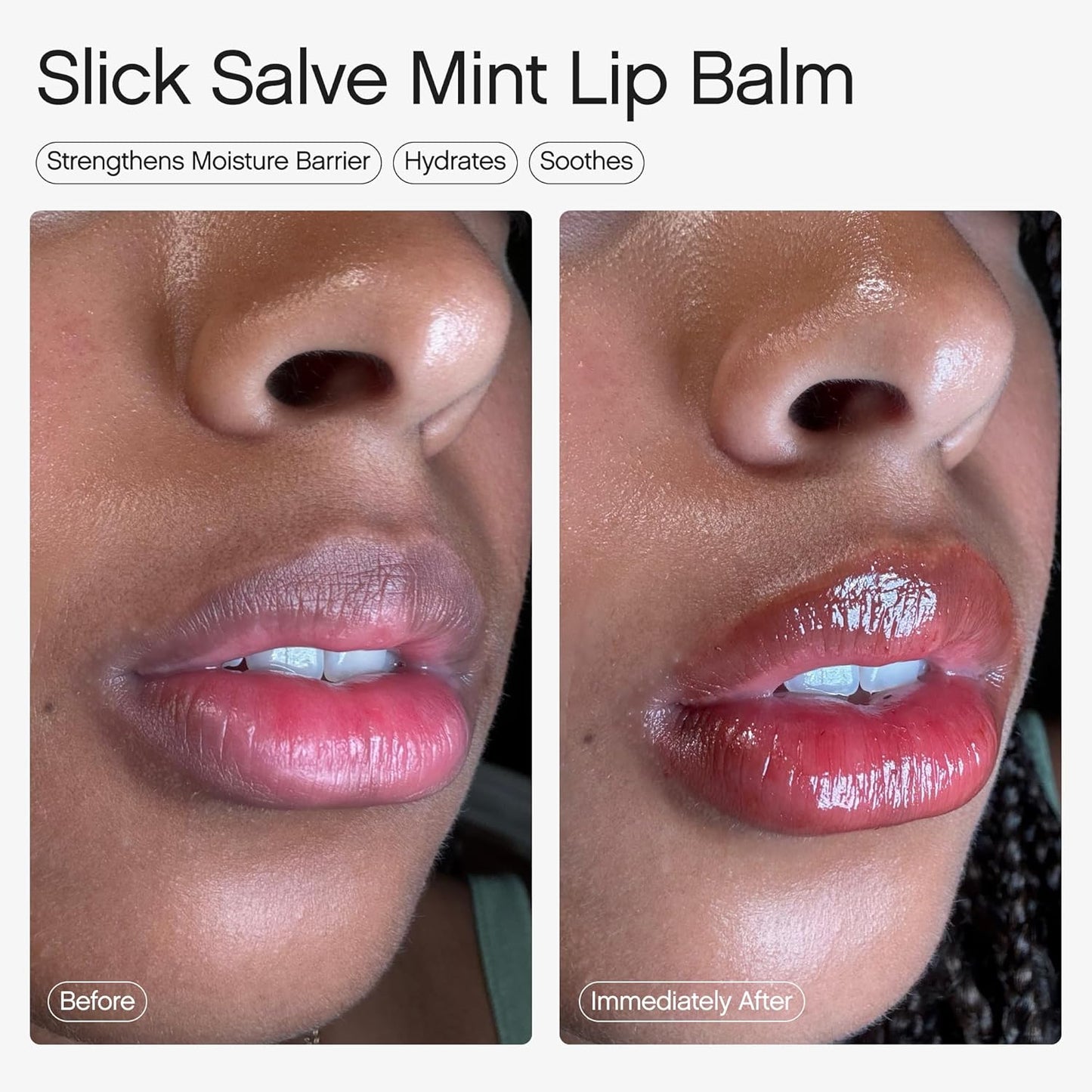 Topicals Slick Salve Mint Lip Balm - Soothes Discomfort & Strengthens Barrier | Vegan, Paraben-Free, 0.5 Fl Oz