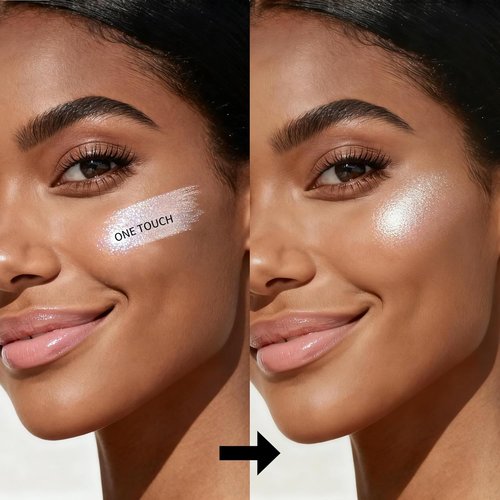 Regine Switzerland Highlighter Stick - Sheer Glow Cream for Radiant Skin | Blendable, Long-Lasting, All Skin Tones (01 Pearl Shimmer)