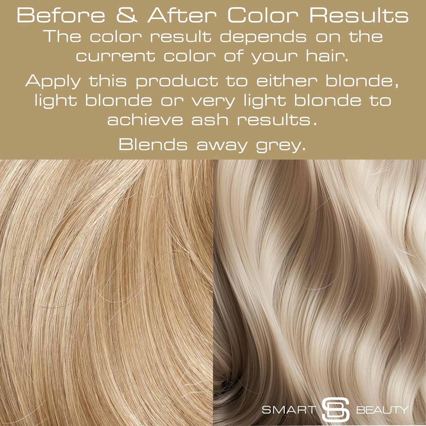Smart Beauty Ash Blonde Hair Dye - Permanent Color with Plex Conditioner, Vegan & Cruelty-Free