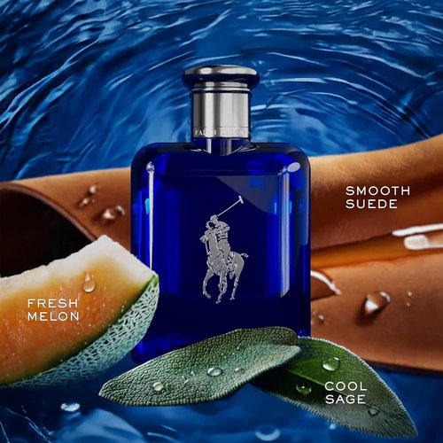 Ralph Lauren Fragrances - Polo Blue Eau de Toilette - Men's Cologne with Citrus, Sage & Suede - Fresh & Aquatic
