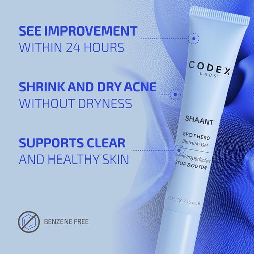 Codex Labs Shaant Spot Hero - 5% Sulfur Acne Treatment | Clinically Tested Formula for Sensitive Skin | 0.5 oz
