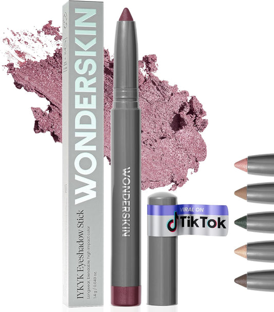 Wonderskin IYKYK Eyeshadow Stick - Budge-Proof, Waterproof Shimmer Eye Shadow in Vixen Color