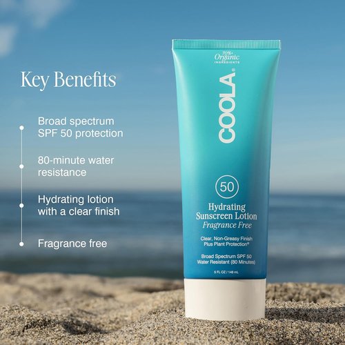 COOLA Organic Sunscreen SPF 50 - Vegan & Gluten-Free Body Lotion for Daily Protection | 5 Fl Oz