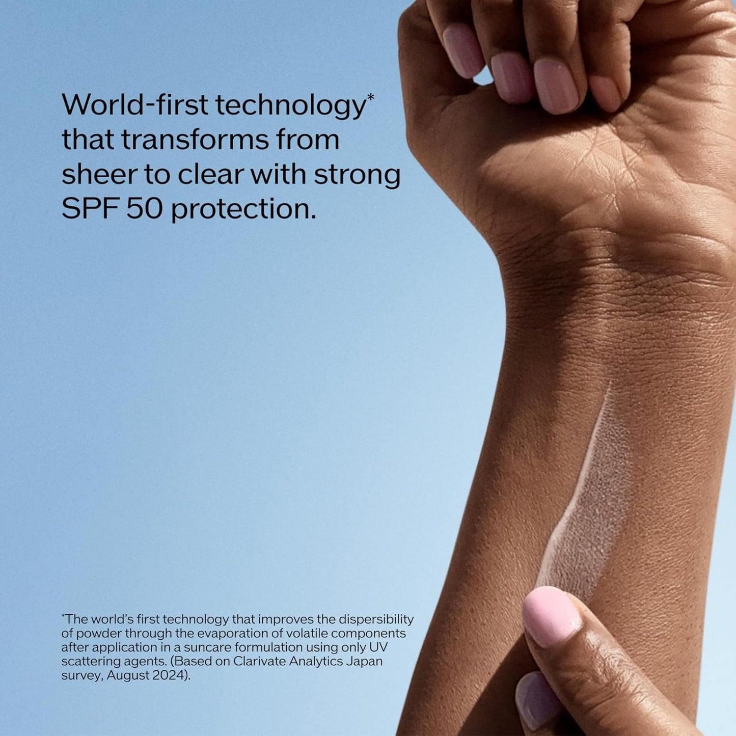 Shiseido Urban Environment Mineral Clear Sunscreen SPF 50 | Enhances Skin Tone & Radiance | Water-Resistant - 1 fl oz