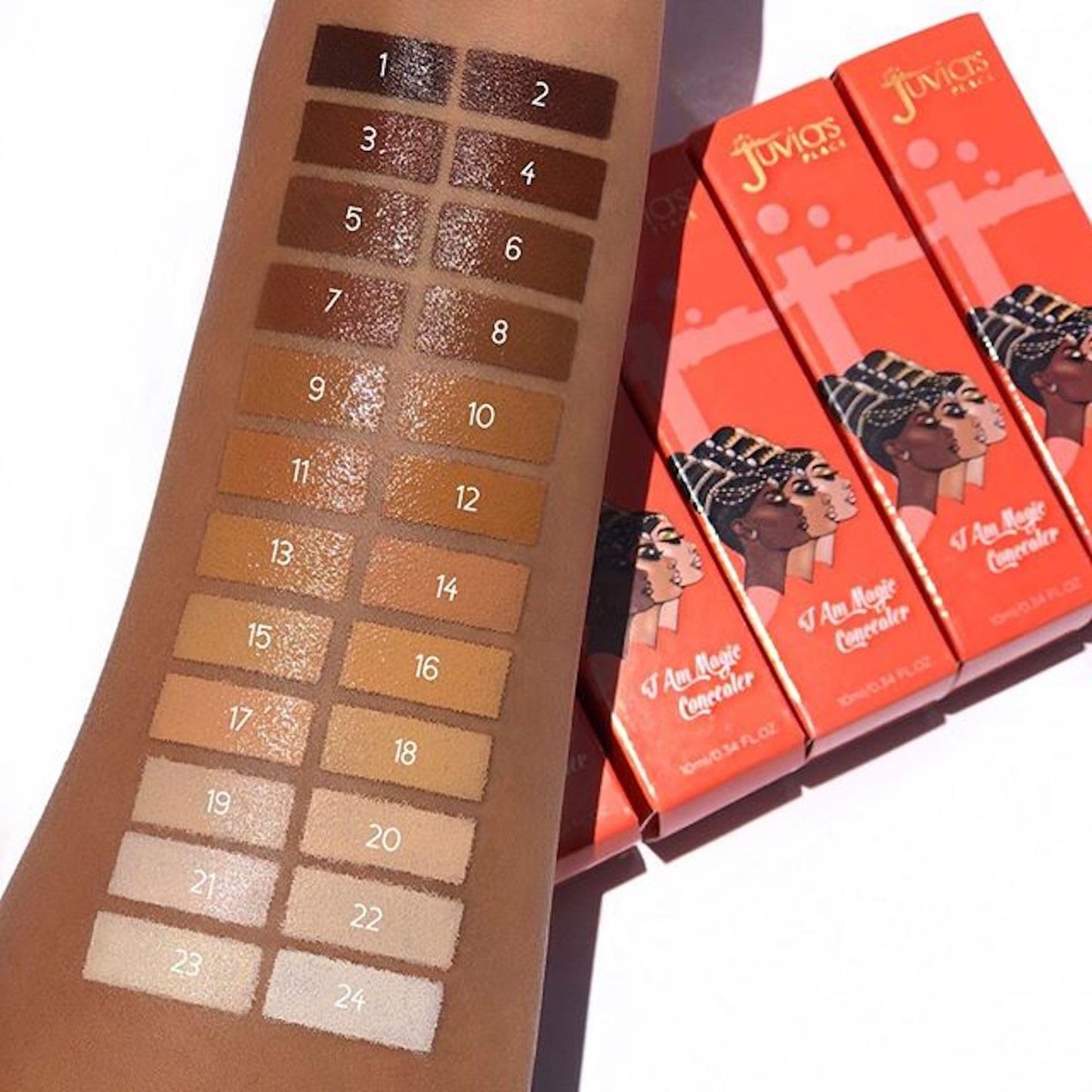 Juvia's Place I Am Magic Liquid Concealer - J19 Medium w/Neutral Undertone/0.34 fl oz, Full Coverage Concealer, Makeup Concealer, Hydrating Concealer, Waterproof Concealer, Long Wear Concealer