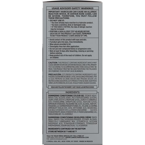 L'Oreal Paris Feria Multi-Faceted Shimmering Permanent Hair Color, 411 Downtown Denim, Pack of 1 Hair Dye Kit