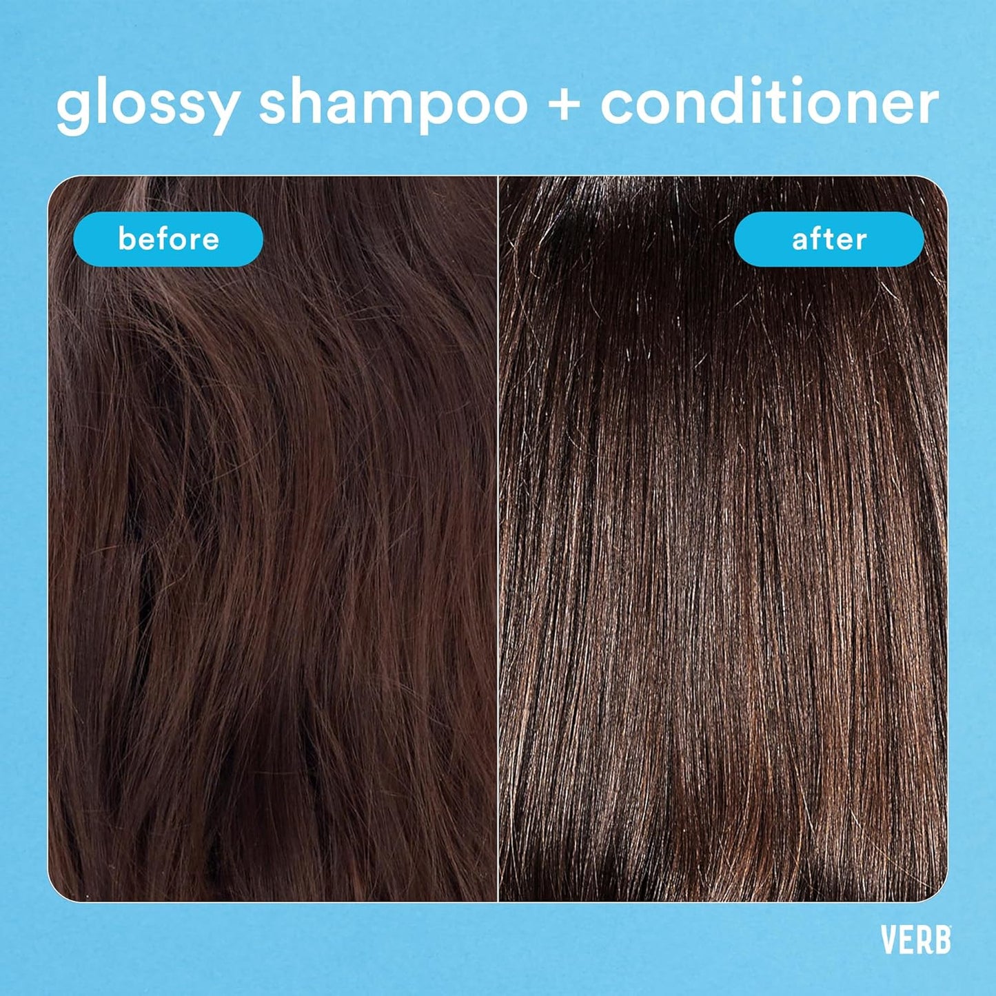 VERB Glossy Shampoo - Cleanses & Adds High Shine for Thick, Coarse Hair - Vegan, Paraben-Free, Sulfate-Free