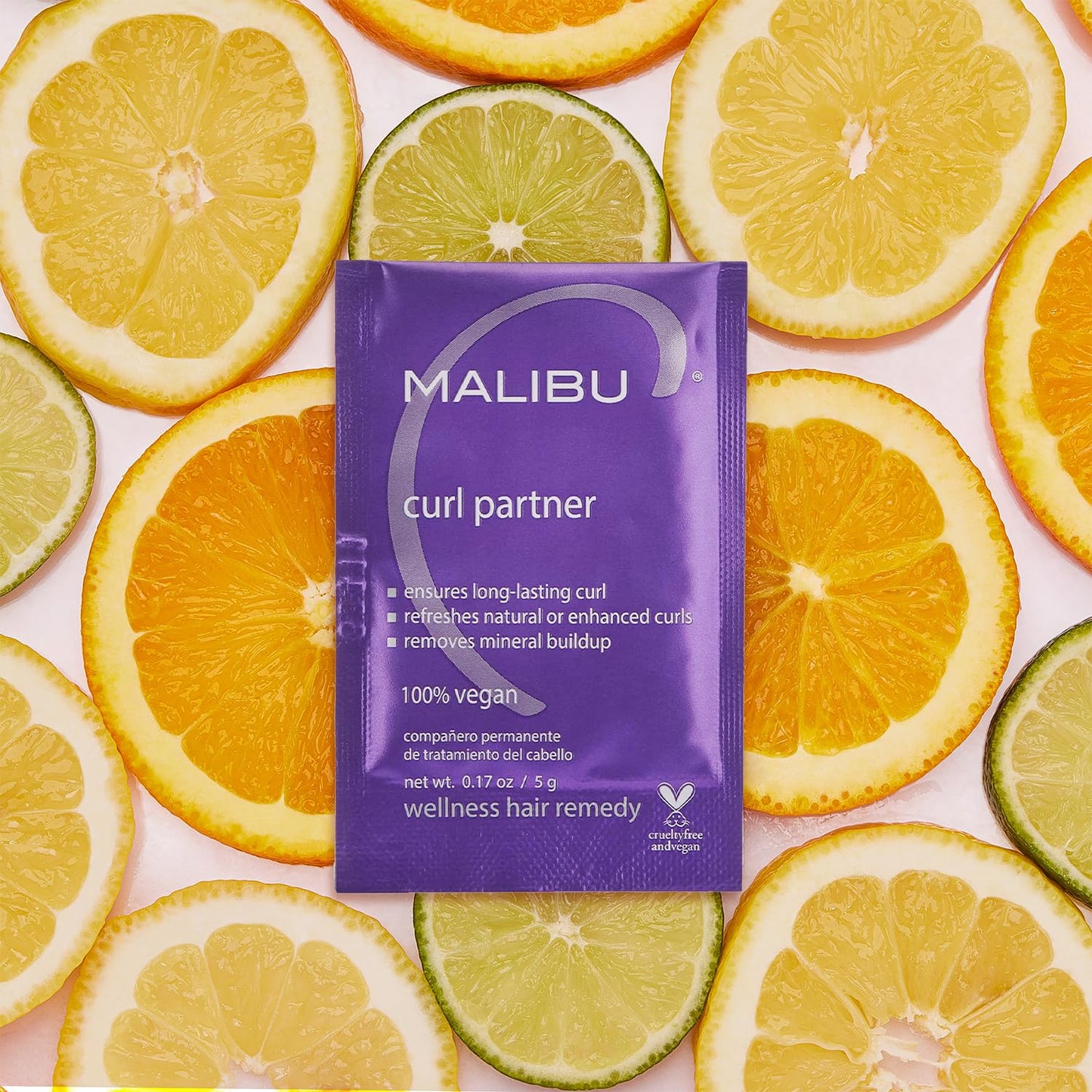 Malibu C Curl Partner Wellness Remedy (1 Packet) - Removes Mineral Build up for Healthier + Bouncier Curly Hair - Contains Gentle Antioxidants for Curly Hair Care