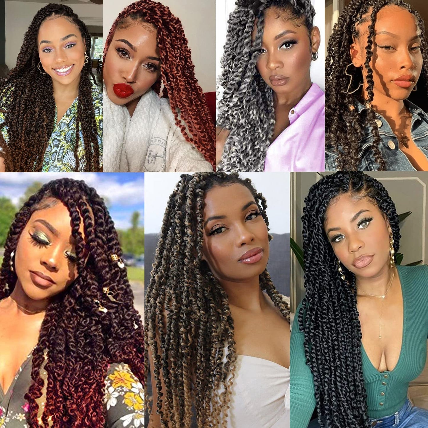 18 Inch Passion Twist Hair, Blonde Water Wave Crochet Hair for Women Passion Twist Crochet Hair Long Bohemian Synthetic Curly Passion Twists Braiding Hair Extensions (18 Inch (Pack of 2), #27)