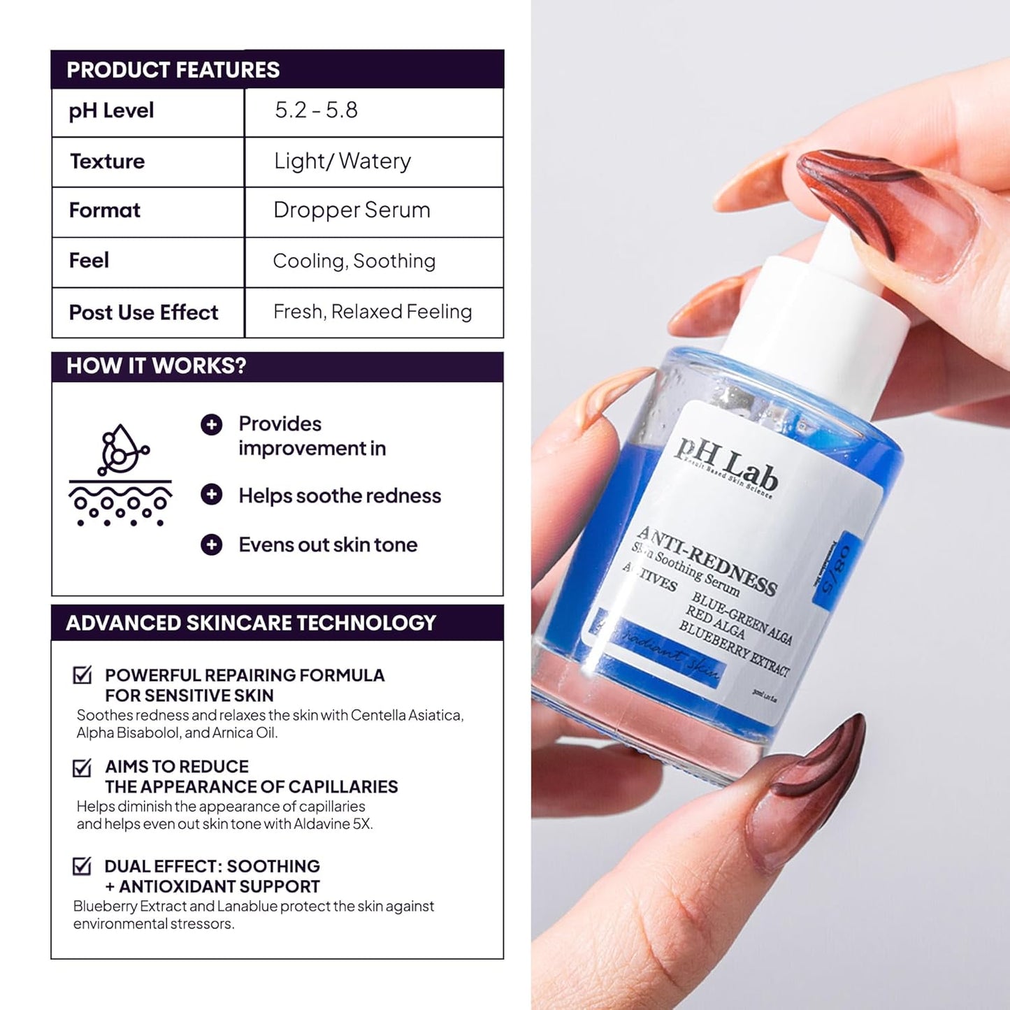 Skiennix Anti-Redness Serum - Reduces Capillary Cracks & Evens Skin Tone | 1.01 Fl Oz