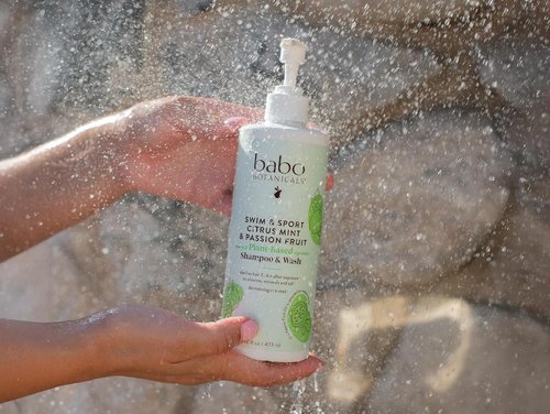 Babo Botanicals Citrus Mint & Passion Fruit Shampoo | Purifying Hair & Body Wash for All Ages