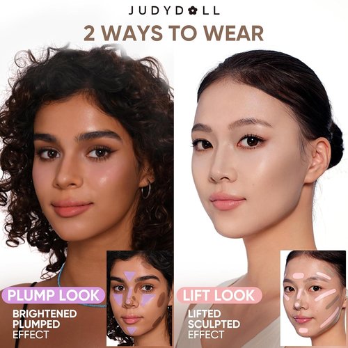 JUDYDOLL Liquid Contour - Buildable Under Eye Brightening Highlighter | 02 Fair With Warm Undertones