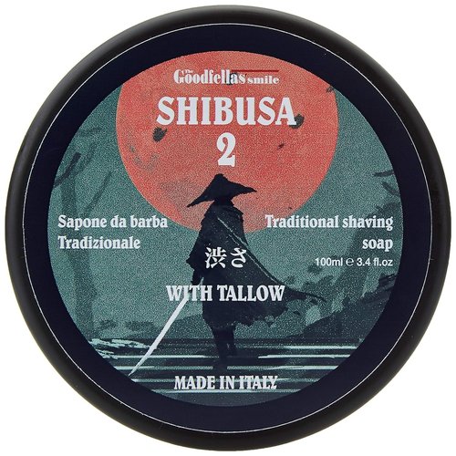 Goodfellas' Smile SHIBUSA 2 Luxury Italian Tallow Shaving Soap - Almond, Peach & Ylang Ylang, Brush-Friendly