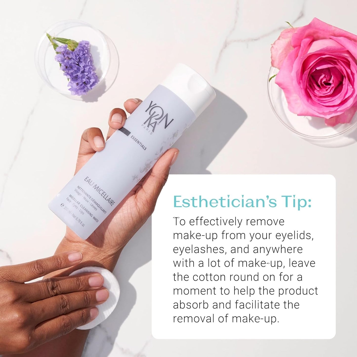 Yon-Ka Micellar Water - Gentle Cleansing Makeup Remover for Hydrated Skin | Paraben-Free 200ml