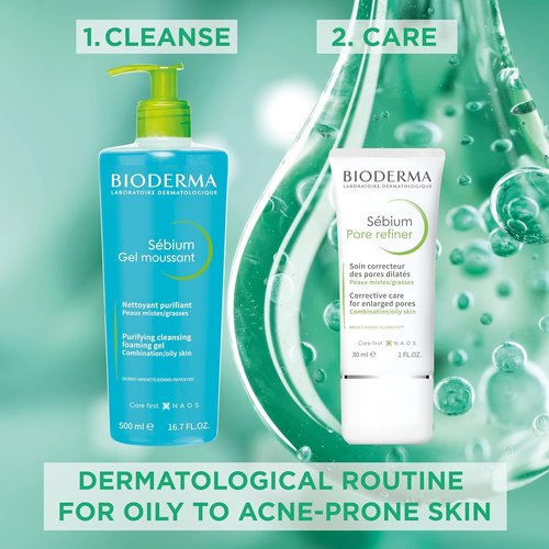 Bioderma Sébium Mat Control Cream - Mattifying Daily Moisturizer for Oily Skin | 1 Fl Oz