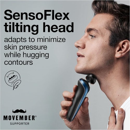Braun Series 6 Electric Razor for Men - Wet & Dry Rechargeable Foil Shaver with Travel Case & Trimmer - Black