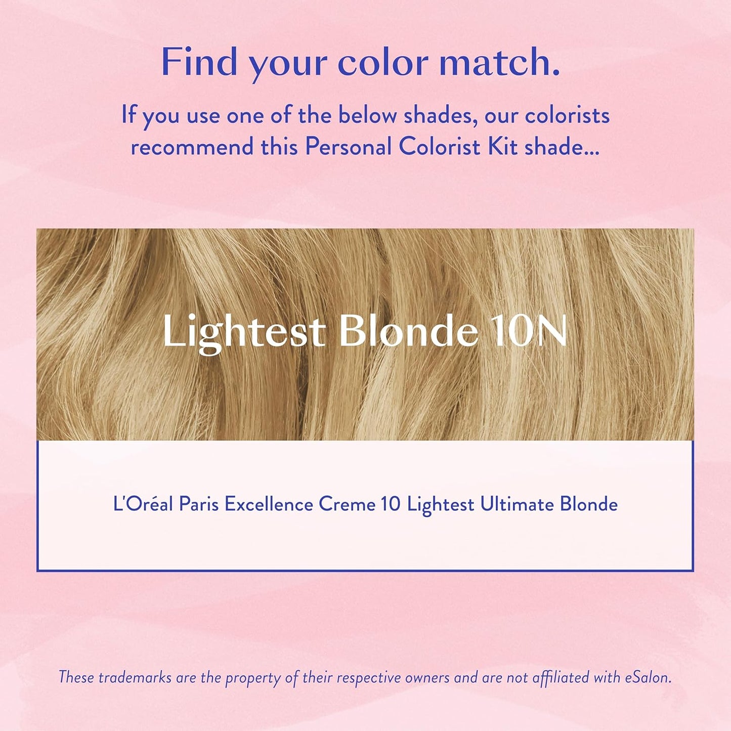 eSalon Permanent Hair Color Kit - Professional Ammonia-Free Dye for 100% Gray Coverage | Lightest Blonde 10N