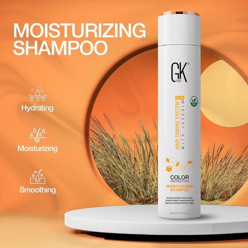GK HAIR Moisturizing Shampoo - Sulfate & Paraben Free Keratin Formula for Color Treated Hair - 10.1 Fl Oz
