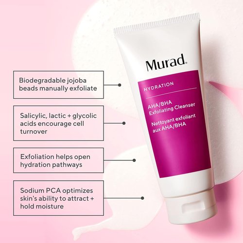 Murad Target Barrier Damage Set | AHA/BHA Cleanser, Hydrating Serum & Moisturizer for Skin Repair
