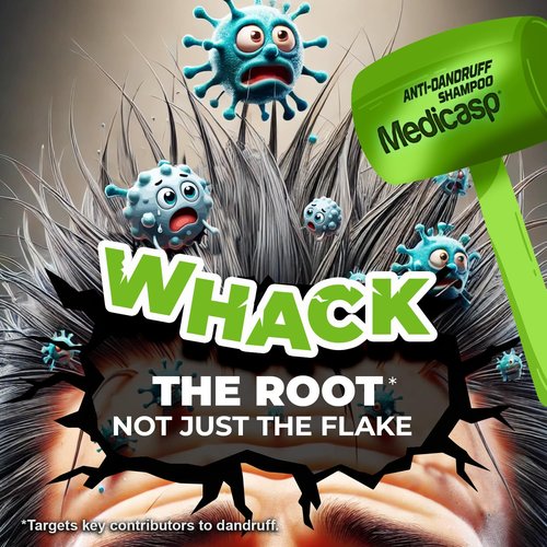 Medicasp Coal Tar Anti-Dandruff Shampoo - Alleviates Itchy Scalp & Treats Psoriasis | 6 Fl Oz
