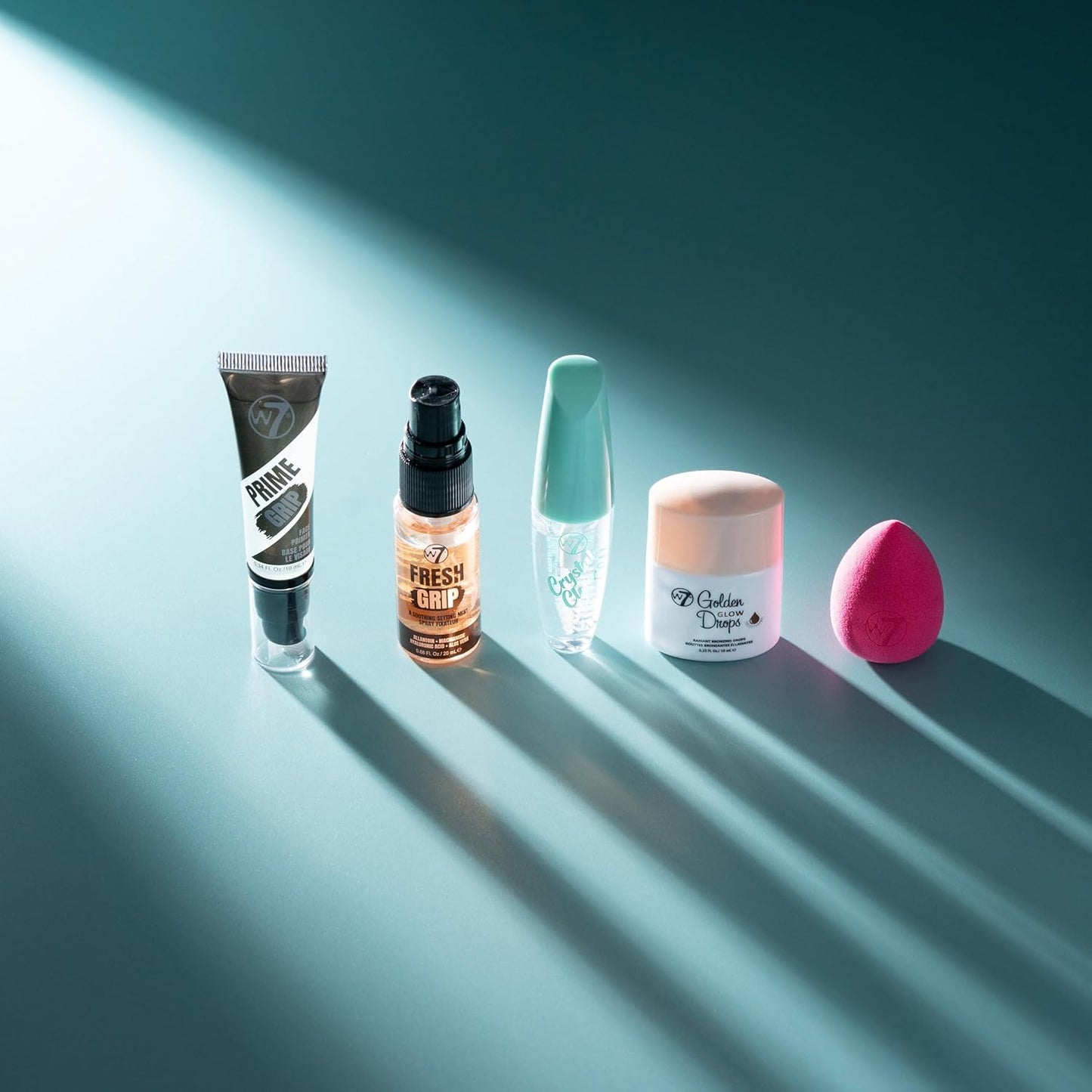 W7 On The Go Essentials Set - Mini Makeup Must-Haves with Primer, Setting Spray & Mascara | Travel Size