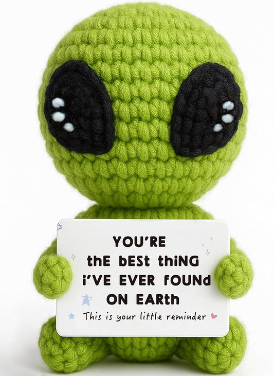 Unique Valentines Gifts for Him Her Boyfriend Girlfriend Crochet Alien Valentines Day Anniversary Birthday Funny Romantic Gifts to My Love Men Women