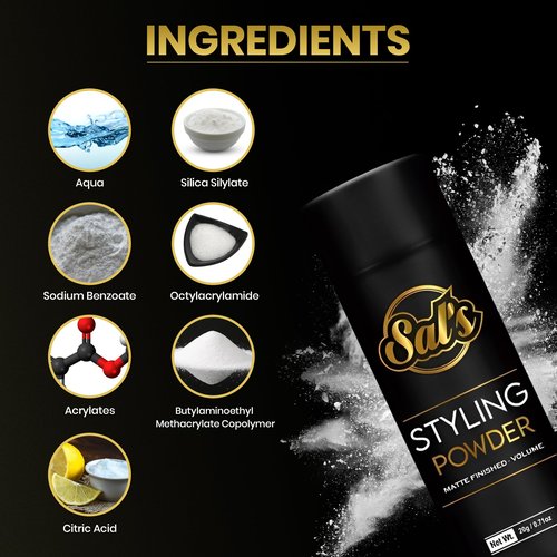 Sal's Professional Styling Powder | Natural Look & Strong Hold Mens Powder | Easy to Apply with No Oil or Greasy Residue