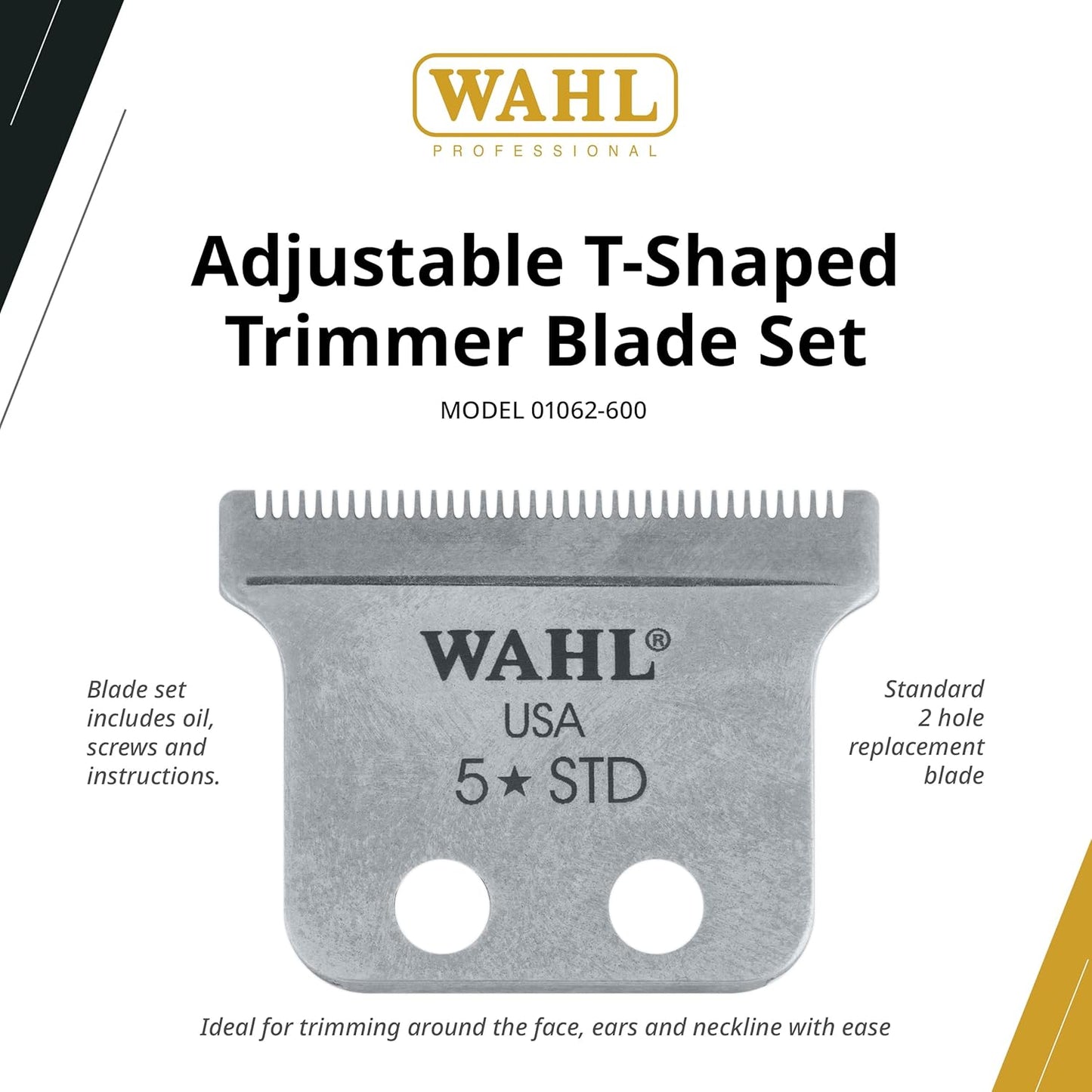 Wahl Professional T-Shaped Trimmer Blade - Precision Replacement for Detailer & Hero Trimmers