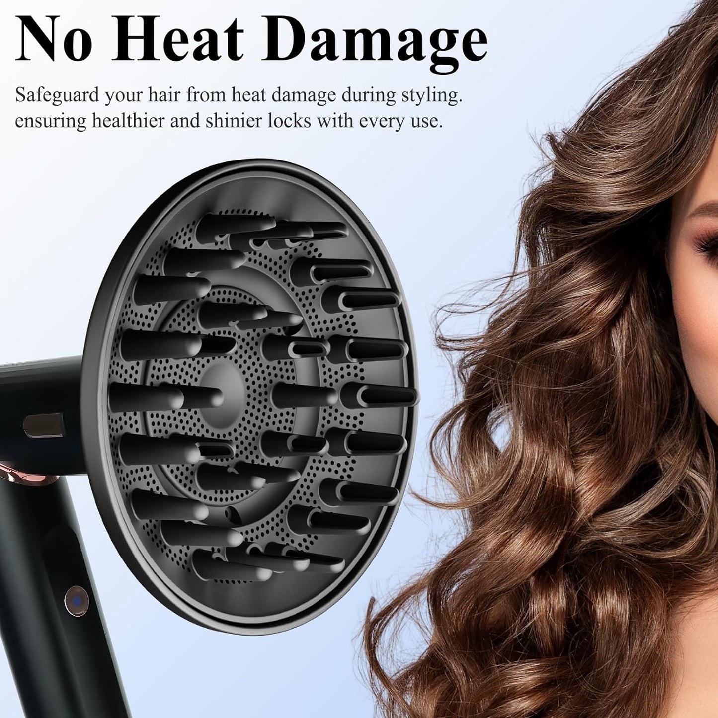 Shark FlexStyle Large Diffuser Attachment - Upgraded Nozzle for Faster, Defined Wavy & Curly Hair - Black