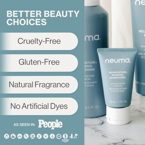 Neuma Neu Moisture Shampoo - Lavender, Mandarin & Vanilla Scent | Travel Size 2 oz
