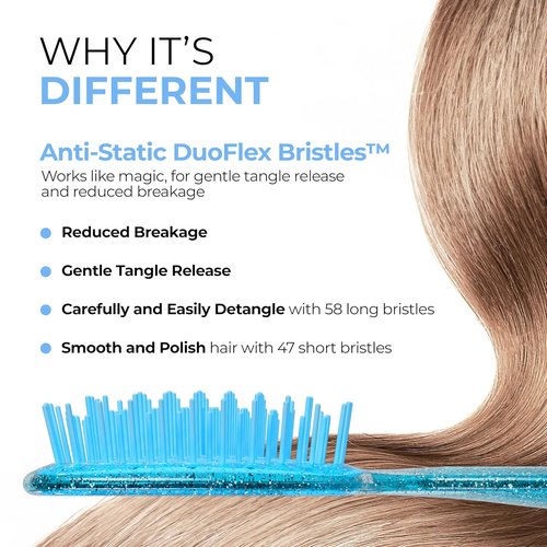 FHI Heat UNbrush Mini Detangler Brush - Pain-Free Brushing for All Hair Types | Durable Anti-Static Bristles