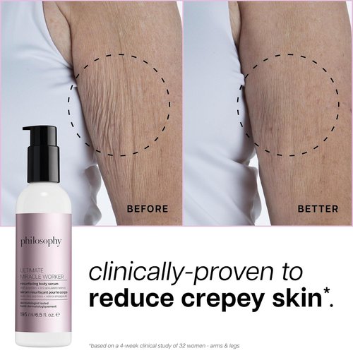 Philosophy Ultimate Miracle Worker Resurfacing Body Serum - Retinol, Hyaluronic Acid & Peptides - 6.5 Fl Oz