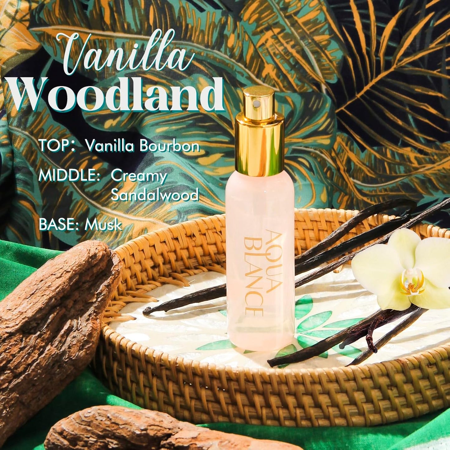 AQUA BLANCE Body Spray Set for Women - Travel Size 60ml | Three Scents: Vanilla, Lavender, Jasmine Raspberry