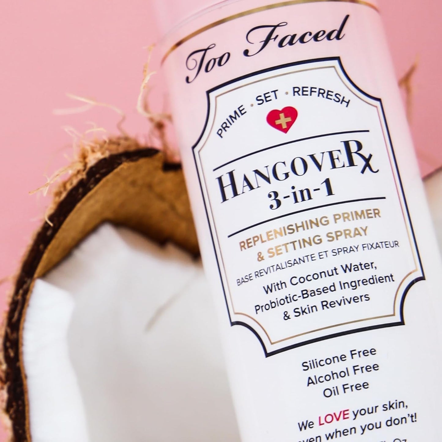 Too Faced Hangover 3-in-1 Primer & Setting Spray - Soothing Hydration with Coconut Water