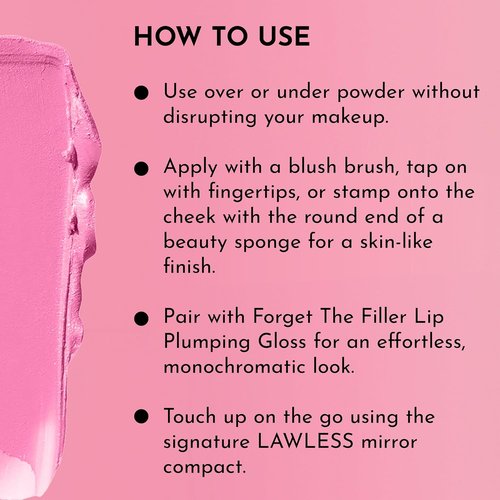 LAWLESS Pinch My Cheeks Cream Blush - Gumdrop - Premium Soft-Blur Formula for a Natural Finish - 0.18 oz