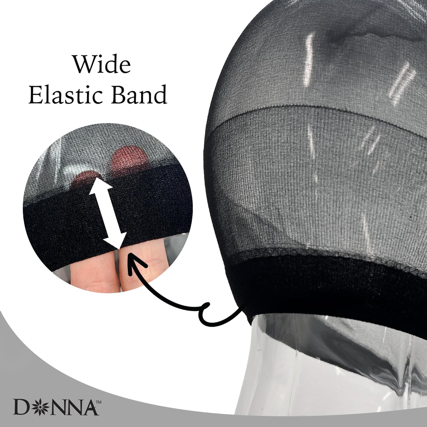 DONNA STOCKING WIG CAPS FOR WOMEN HAIR CAP, WIG HEAD, HAIR NET 2pcs 3PACK