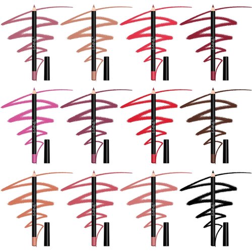 IS'MINE Matte Lip Liner Set - 12 High Pigmented Soft Pencils for Longwear Natural Lip Makeup
