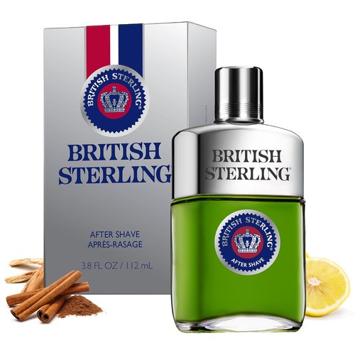 British Sterling Aftershave for Men - Classic Scent | 3.8 Oz Bottle