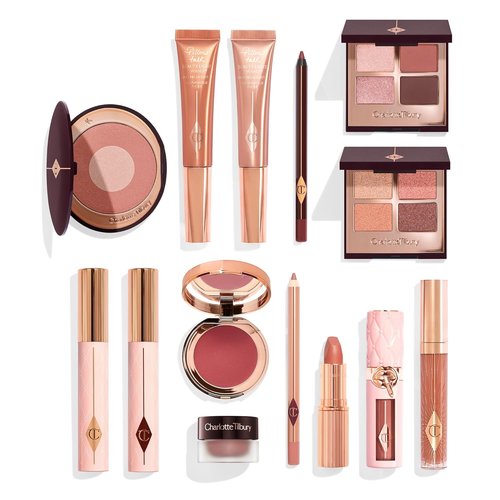 Charlotte Tilbury Pillow Talk Dreams Come True Makeup Kit - Limited Edition 15-Piece Beauty Set in Iconic Nude-Pink Shades