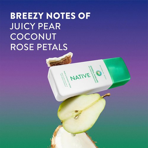Native Mineral Sunscreen Spray SPF 30 - 100% Mineral Zinc Oxide, Pear & Coconut Scent, Vegan - 7 oz