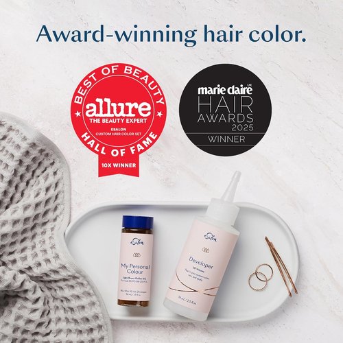 eSalon Permanent Hair Color Kit - Dark Blonde | Ammonia-Free Formula for 100% Gray Coverage