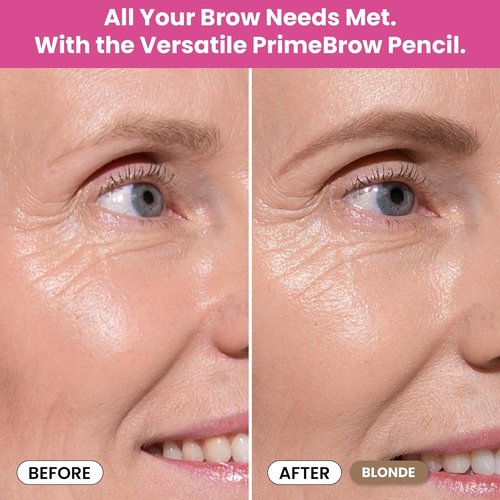 Prime Prometics PrimeBrow Pencil - Ultra-Precise Tip for Natural, Hair-Like Strokes | Smudge-Proof & Long-Lasting (Blonde)